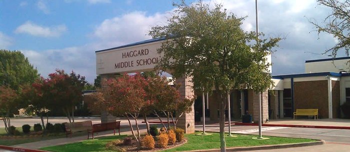 Haggard Middle School front entrance 